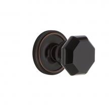 Nostalgic Warehouse 720240 - Nostalgic Warehouse Classic Rosette Passage Waldorf Black Door Knob in Timeless Bronze