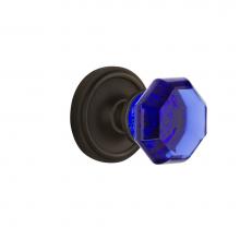 Nostalgic Warehouse 720246 - Nostalgic Warehouse Classic Rosette Passage Waldorf Cobalt Door Knob in Oil-Rubbed Bronze