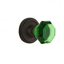 Nostalgic Warehouse 720248 - Nostalgic Warehouse Classic Rosette Passage Waldorf Emerald  Door Knob in Oil-Rubbed Bronze