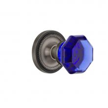 Nostalgic Warehouse 721088 - Nostalgic Warehouse Rope Rosette Passage Waldorf Cobalt Door Knob in Antique Pewter