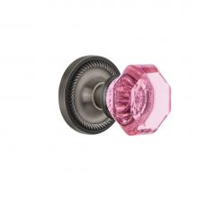 Nostalgic Warehouse 721089 - Nostalgic Warehouse Rope Rosette Passage Waldorf Pink Door Knob in Antique Pewter