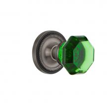 Nostalgic Warehouse 721090 - Nostalgic Warehouse Rope Rosette Passage Waldorf Emerald Door Knob in Antique Pewter