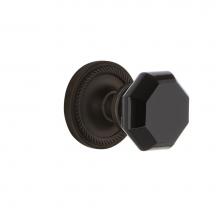 Nostalgic Warehouse 721111 - Nostalgic Warehouse Rope Rosette Passage Waldorf Black Door Knob in Oil-Rubbed Bronze