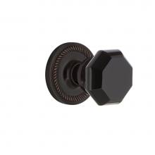 Nostalgic Warehouse 721143 - Nostalgic Warehouse Rope Rosette Passage Waldorf Black Door Knob in Timeless Bronze