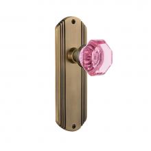 Nostalgic Warehouse 722279 - Nostalgic Warehouse Deco Plate Single Dummy Waldorf Pink Door Knob in Antique Brass