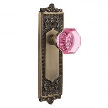 Nostalgic Warehouse 722332 - Nostalgic Warehouse Egg & Dart Plate Single Dummy Waldorf Pink Door Knob in Antique Brass