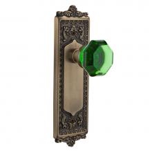 Nostalgic Warehouse 722333 - Nostalgic Warehouse Egg & Dart Plate Single Dummy Waldorf Emerald Door Knob in Antique Brass