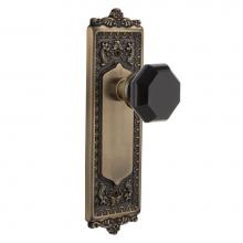 Nostalgic Warehouse 722334 - Nostalgic Warehouse Egg & Dart Plate Single Dummy Waldorf Black Door Knob in Antique Brass