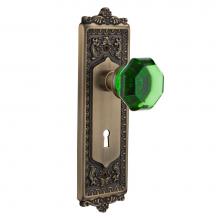 Nostalgic Warehouse 722823 - Nostalgic Warehouse Egg & Dart Plate with Keyhole Single Dummy Waldorf Emerald Door Knob in An