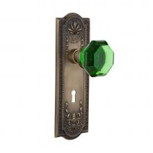 Nostalgic Warehouse 722872 - Nostalgic Warehouse Meadows Plate with Keyhole Single Dummy Waldorf Emerald Door Knob in Antique B