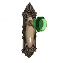 Nostalgic Warehouse 723068 - Nostalgic Warehouse Victorian Plate with Keyhole Single Dummy Waldorf Emerald Door Knob in Antique