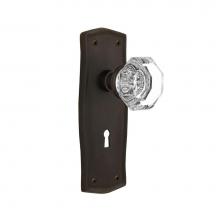 Nostalgic Warehouse 704518 - Nostalgic Warehouse Prairie Plate with Keyhole Single Dummy Waldorf Door Knob in Oil-Rubbed Bronze