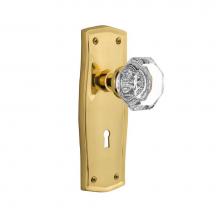 Nostalgic Warehouse 704515 - Nostalgic Warehouse Prairie Plate with Keyhole Single Dummy Waldorf Door Knob in Polished Brass