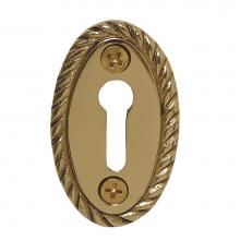 Nostalgic Warehouse 701186 - Nostalgic Warehouse Rope Keyhole Cover in Polished Brass