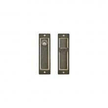 Rocky Mountain Hardware SDL-S-EN FP258 - Rectangular Escutcheon Sliding Door Lock, Single, Entry