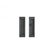 Rocky Mountain Hardware SDL-S-PO FP258 - Rectangular Escutcheon Sliding Door Lock, Single, Patio