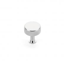 Schaub and Company 5002-26 - Pub House, Knob, Knurled, Polished Chrome, 1-1/4'' cc