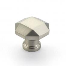 Schaub and Company 531-15 - Knob, Faceted, Satin Nickel, 1-1/4'' dia