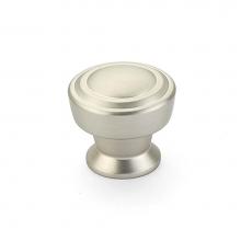 Schaub and Company 533-15 - Knob, Round, Satin Nickel, 1-1/4'' dia