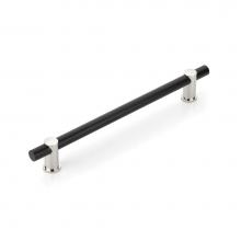 Schaub and Company 422-MB/PN - Fonce,Appliance Pull,12'' Cc,With Matte Black Bar And Polished Nickel Stems,,