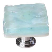 Sietto K-208-ORB - Glacier Light Aqua Knob With Oil Rubbed Bronze Base