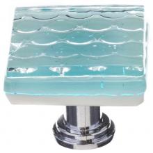 Sietto K-901-ORB - Honeycomb Light Aqua Knob With Oil Rubbed Bronze Base