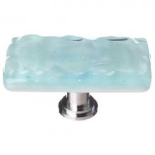 Sietto LK-208-ORB - Glacier Light Aqua Long Knob With Oil Rubbed Bronze Base