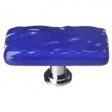 Sietto LK-221-ORB - Glacier Deep Cobalt Blue Long Knob With Oil Rubbed Bronze Base