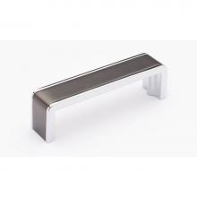 Sietto P-2000-4-G-PC - Fusion 4'' Pull Gunmetal With Polished Chrome