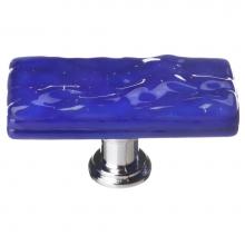 Sietto SLK-221-ORB - Skinny Glacier Deep Cobalt Blue Long Knob With  Oil Rubbed Bronze Base