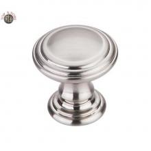 Top Knobs TK320BSN - Reeded Knob 1 1/4 Inch Brushed Satin Nickel