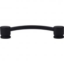 Top Knobs TK64BLK - Oval Thin Pull 5 Inch (c-c) Flat Black