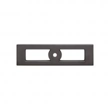 Top Knobs TK922AG - Hollin Knob Backplate 3 3/4 Inch Ash Gray