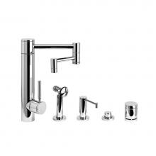 Waterstone 3600-12-4-MAB - Waterstone Hunley Kitchen Faucet - 12'' Articulated Spout - 4pc. Suite