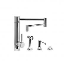 Waterstone 3600-18-3-WB - Hunley Kitchen Faucet - 18'' Articulated Spout - 3Pc. Suite