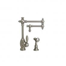 Waterstone 4100-12-1-PG - Waterstone Towson Kitchen Faucet - 12'' Articulated Spout w/ Side Spray