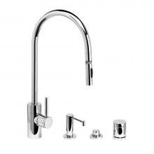 Waterstone 5300-4-PG - Waterstone Contemporary Extended Reach PLP Pulldown Faucet - Toggle Sprayer - 4pc. Suite