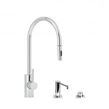 Waterstone 5400-3-PG - Waterstone Contemporary PLP Pulldown Faucet - Lever Sprayer - 3pc. Suite