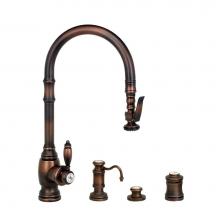 Waterstone 5600-4-PG - Waterstone Traditional PLP Pulldown Faucet - 4pc. Suite