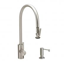 Waterstone 5700-2-PG - Waterstone Contemporary Extended Reach PLP Pulldown Faucet - Lever Sprayer - 2pc. Suite