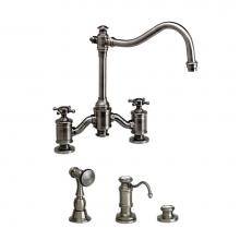 Waterstone 6250-3-WB - Annapolis Bridge Faucet - Cross Handles - 3Pc. Suite