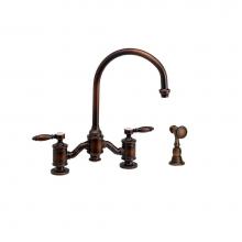 Waterstone 6300-1-WB - Hampton Bridge Faucet - Lever Handles W/ Side Spray