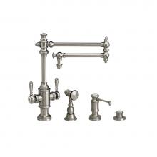 Waterstone 8010-18-3-PG - Waterstone Towson Two Handle Kitchen Faucet - 18'' Spout - 3pc. Suite