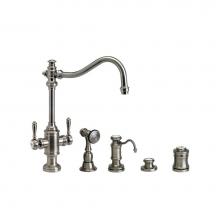 Waterstone 8020-4-WB - Annapolis Two Handle Kitchen Faucet - 4Pc. Suite