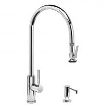 Waterstone 9750-2-PG - Waterstone Modern Extended Reach PLP Pulldown Faucet - Lever Sprayer - 2pc. Suite