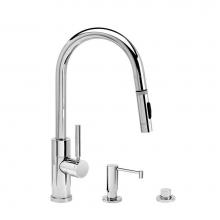 Waterstone 9960-3-WB - Modern Prep Size Plp Pulldown Faucet - Angled Spout - Toggle Sprayer - 3Pc. Suite