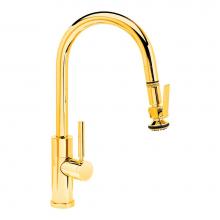 Waterstone 9990-PG - Waterstone Modern Prep Size PLP Pulldown Faucet - Lever Sprayer - Angled Spout