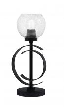  56-MB-4102 - Accent Lamp, Matte Black Finish, 5.75" Smoke Bubble Glass