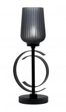  56-MB-4252 - Accent Lamp, Matte Black Finish, 5" Smoke Textured Glass