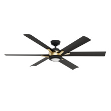 Casablanca Fan Company 53471 - Casablanca 65 inch Melia ENERGY STAR® Matte Black Damp Rated Ceiling Fan with LED Light Kit